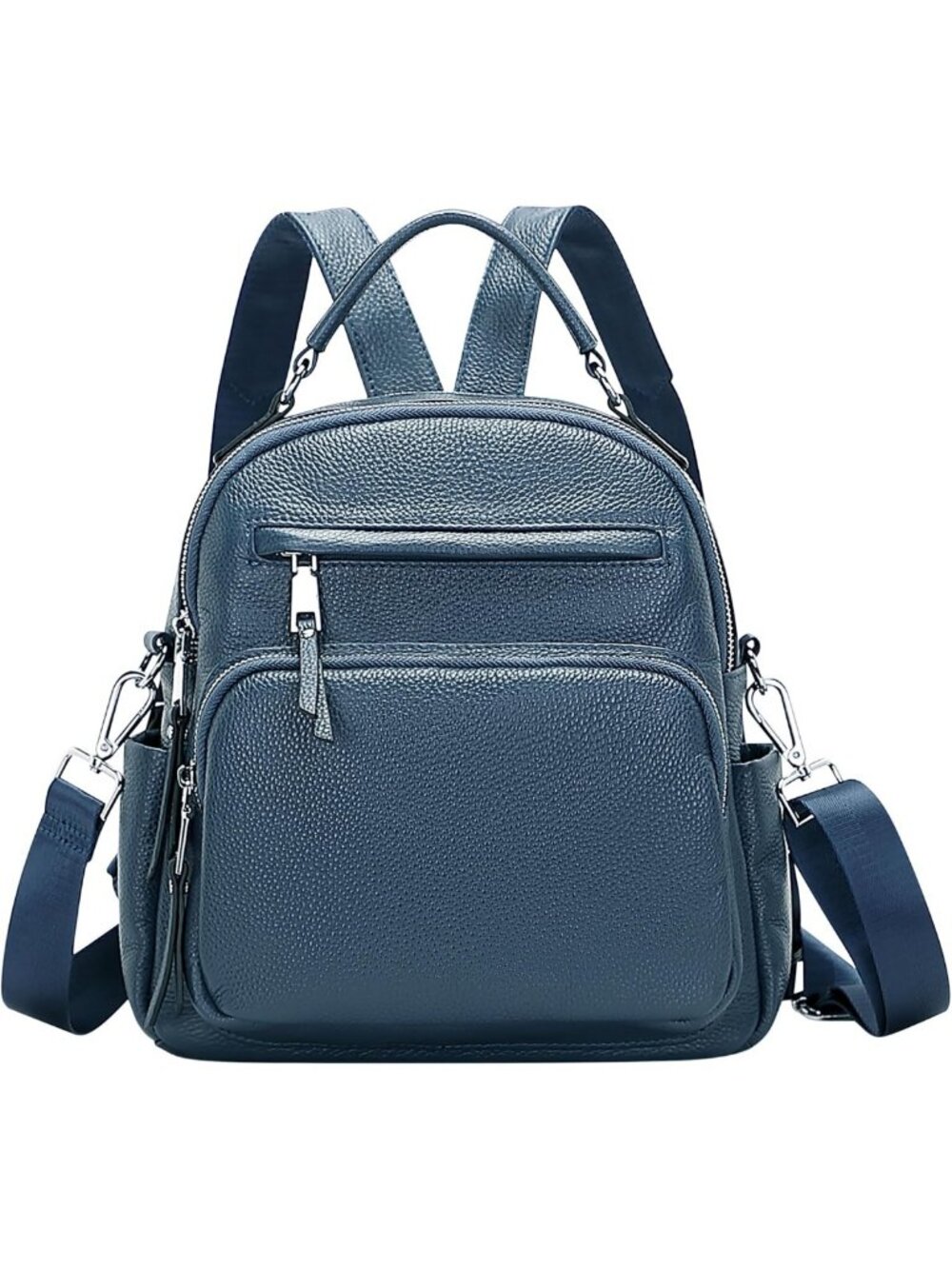 Stylish Genuine Leather Convertible Backpack Purse for Women - Casual Daypack